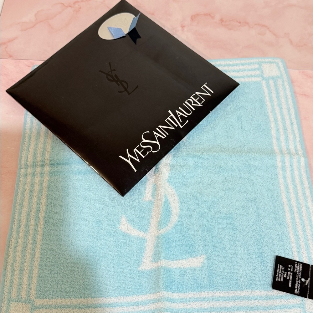 Yves Saint Laurent Black and Blue Towel